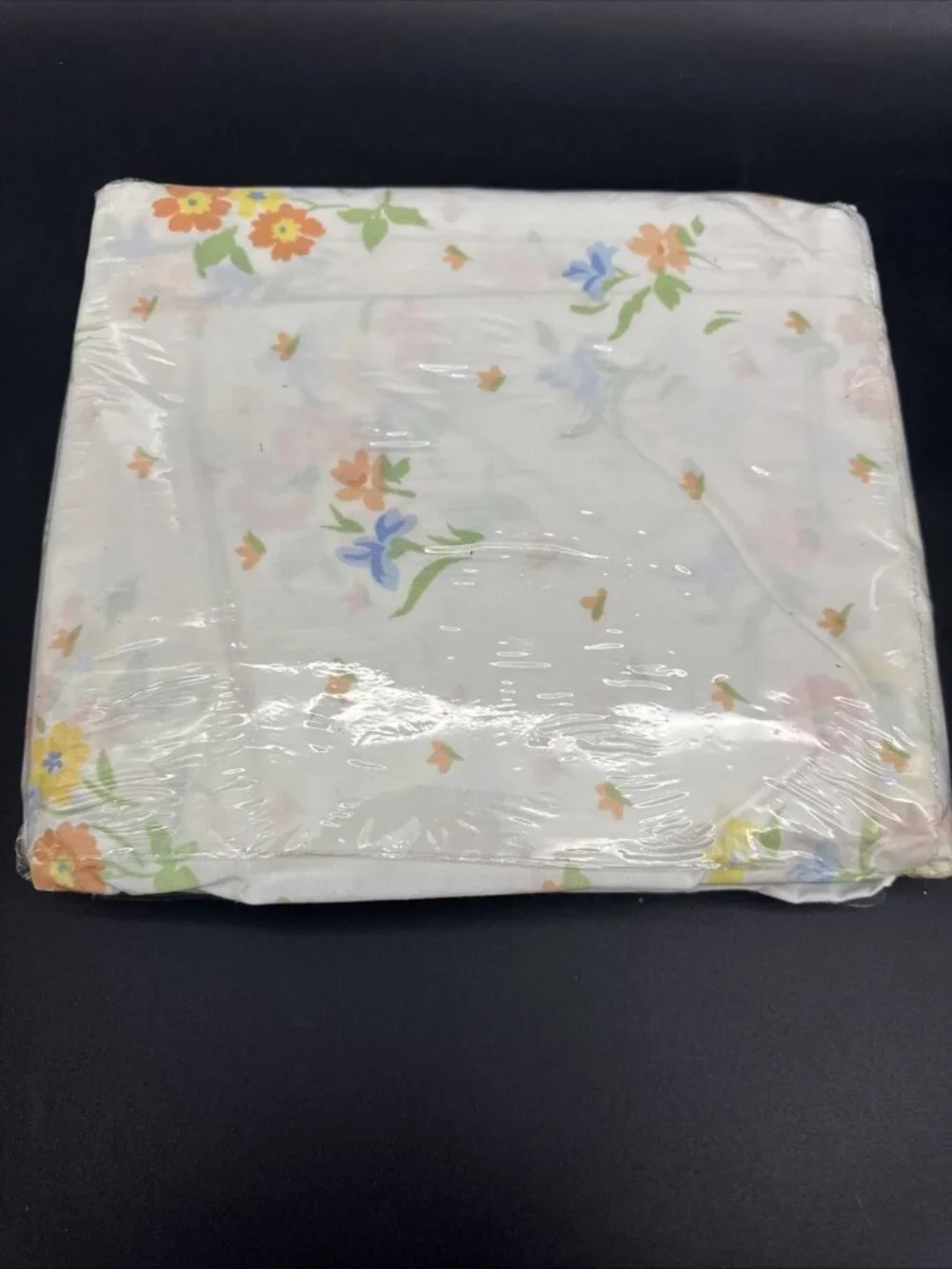 Vintage Sears Fresh Flowers Double Bottom Fitted Sheet Floral Perma Prest